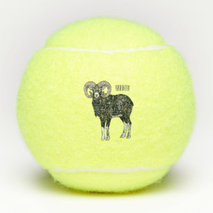 Mouflon-Cartoon Tennisbälle