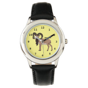 Mouflon-Ziegenbild Armbanduhr