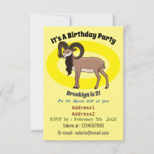 Mouflon-Ziegenbild Einladung