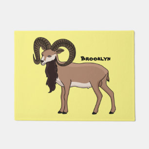 Mouflon-Ziegenbild Fußmatte