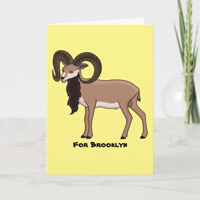 Mouflon-Ziegenbild Karte (Vorderseite)
