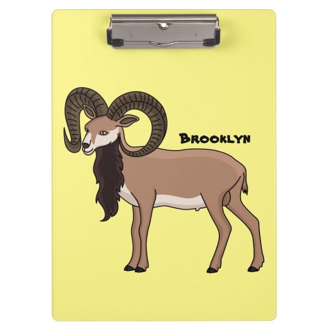 Mouflon-Ziegenbild Klemmbrett (Vorderseite)