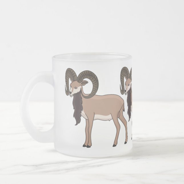 Mouflon-Ziegenbild Mattglastasse (Links)
