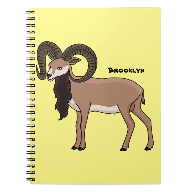 Mouflon-Ziegenbild Notizblock (Vorderseite)