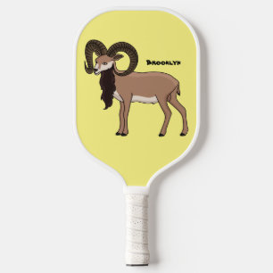 Mouflon-Ziegenbild Pickleball Schläger