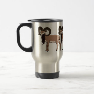 Mouflon-Ziegenbild Reisebecher
