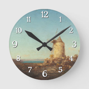 Moulin De Saint-Miter, Près De Martigues Runde Wanduhr