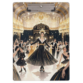Moulin rouge Stil, schwarz und gold, Reich Luxus Klemmbrett