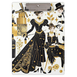 Moulin rouge Stil, schwarz und gold, Reich Luxus Klemmbrett