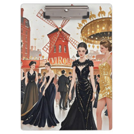 Moulin rouge Stil, schwarz und gold, Reich Luxus Klemmbrett