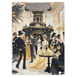 Moulin rouge Stil, schwarz und gold, Reich Luxus Klemmbrett