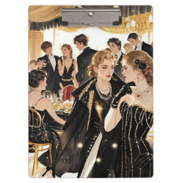 Moulin rouge Stil, schwarz und gold, Reich Luxus Klemmbrett