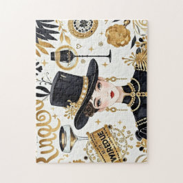 Moulin rouge Stil, schwarz und gold, Reich Luxus Puzzle