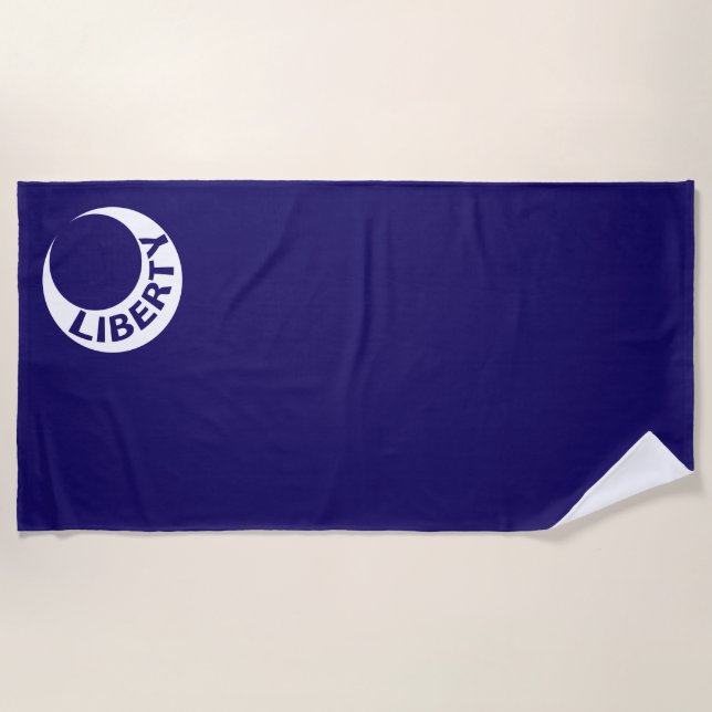Moultrie Flag (Liberty) (Amerikanische Geschichte) Strandtuch (Vorderseite)
