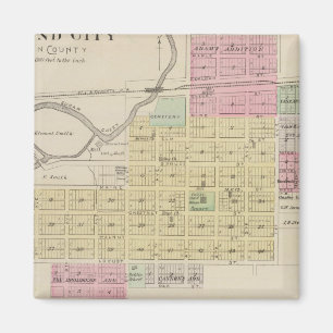Mound City, Blue Mound und Arrington, Kansas Magnet