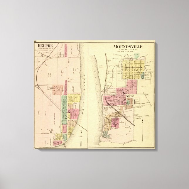 Moundsville, West Virginia Leinwanddruck (Vorderseite)