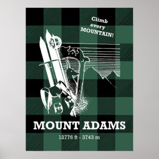 Mount Adams Washington Cascade Poster