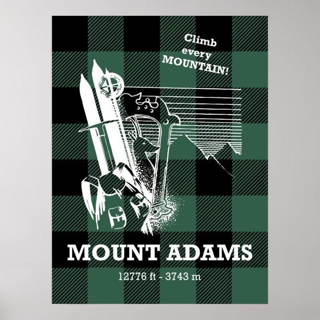 Mount Adams Washington Cascade Poster (Vorne)