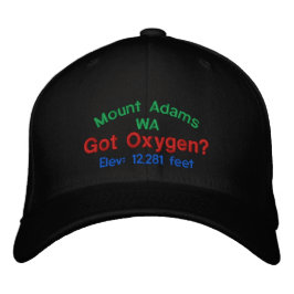 Mount Adams Washington Elevation Cap Bestickte Baseballkappe