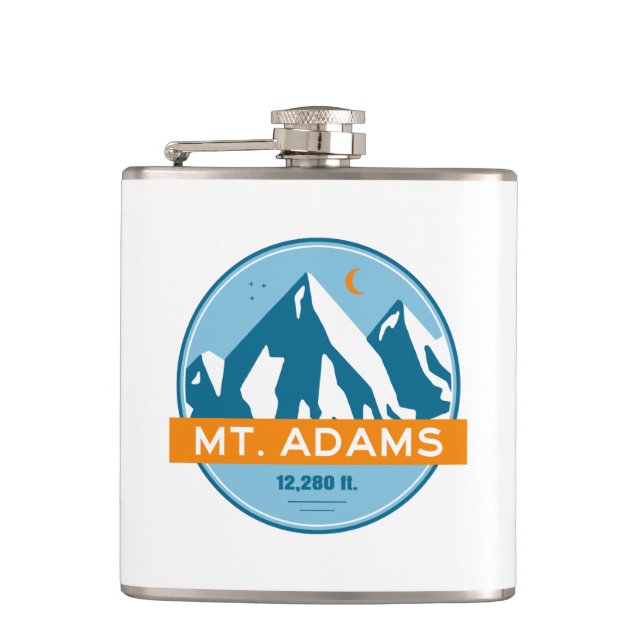 Mount Adams Washington Stars Moon Flachmann (Vorderseite)