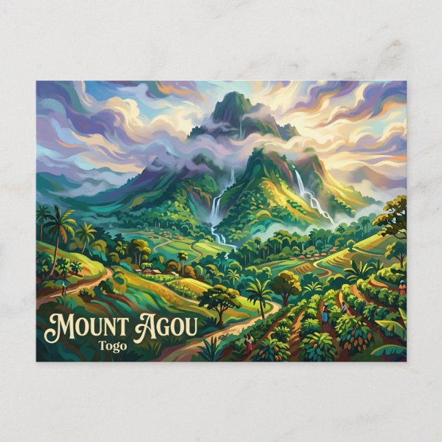 Mount Agou Togo Postkarte (Vorderseite)