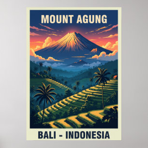 Mount Agung Bali Indonesien V03 Poster