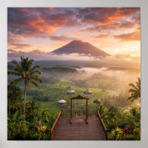 Mount Agung Blick Lahangan Sweet Bali Landschaftsk