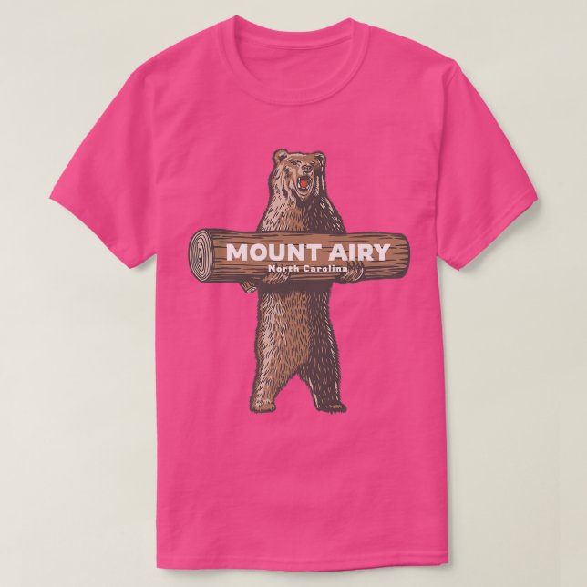 Mount Airy North Carolina NC Growling Bear Vacatio T-Shirt (Design vorne)