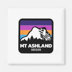 Mount Ashland Oregon Skifahren Snowboarden Familie Magnet