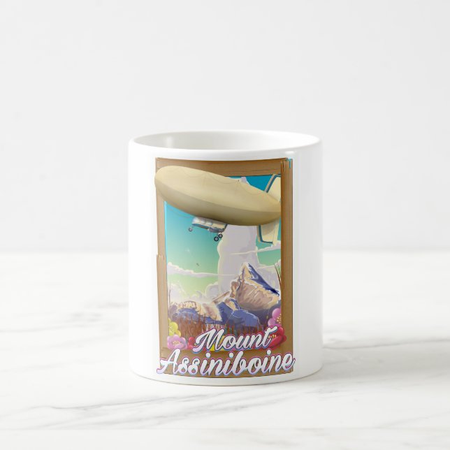 Mount Assiniboine Blimp Urlaubsposter Tasse (Mittel)