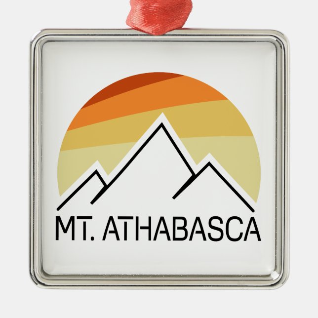 Mount Athabasca Alberta Retro Ornament Aus Metall (Vorne)