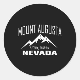 Mount Augusta Nevada Klettergipfel Club Outdoor  Runder Aufkleber