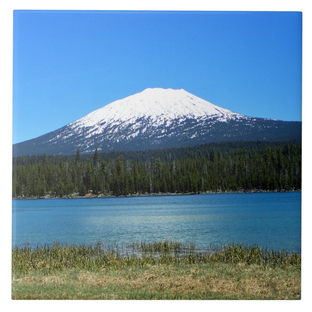 Mount Bachelor, OR Fliese (Vorderseite)