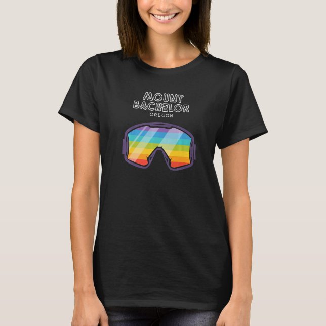 Mount Bachelor Oregon - LGBTQ Pride Ski Googles Pr T-Shirt (Vorderseite)