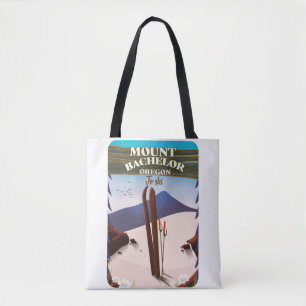 Mount Bachelor Oregon Skireiseplakat Zwei-Tone C