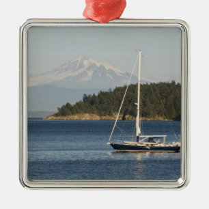 Mount Baker dominiert die Landschaft Silbernes Ornament