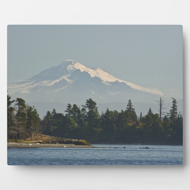 Mount Baker dominiert Landschaft Fotoplatte (Vorderseite)