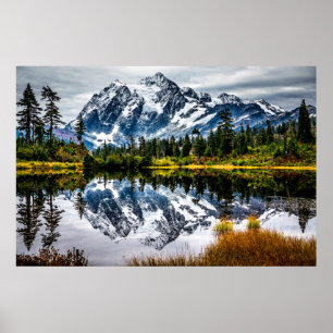 Mount Baker reflektiert Poster