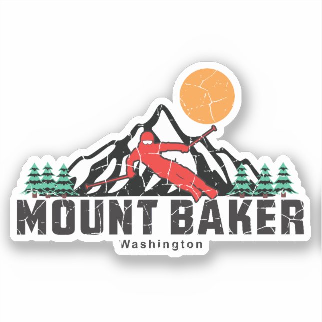 Mount Baker Ski Washington Aufkleber (Vorderseite)