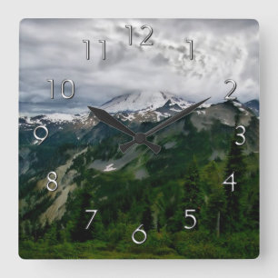 Mount-Baker-Uhr Quadratische Wanduhr