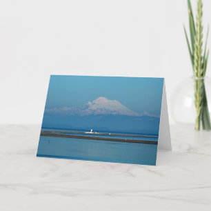 Mount Baker und Dungeness Lighthouse - rahmen Karte
