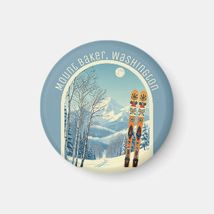 Mount Baker Washington Cascades Ski-Souvenir Magnet