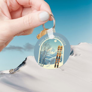 Mount Baker Washington Cascades Ski-Souvenir Schlüsselanhänger
