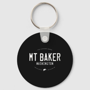 Mount Baker Washington Grafik abgenutzt Vintage Schlüsselanhänger