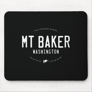 Mount Baker Washington Grafik erschüttert Vintag Mousepad