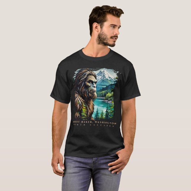 Mount Baker Washington Sasquatch Aussichtsweg T-Shirt (Vorne ganz)