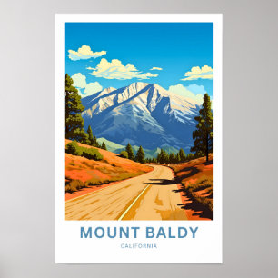 Mount Baldy California Travel Print Poster