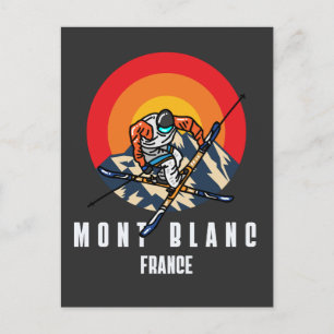 Mount Blanc Ski Frankreich Postkarte