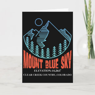 Mount Blue Sky Colorado Skiberg Skifahren Skifahre Karte