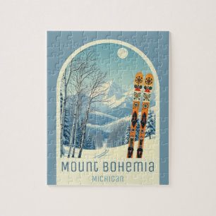 Mount Bohemia Michigan Ski-Urlaub-Spiel Puzzle